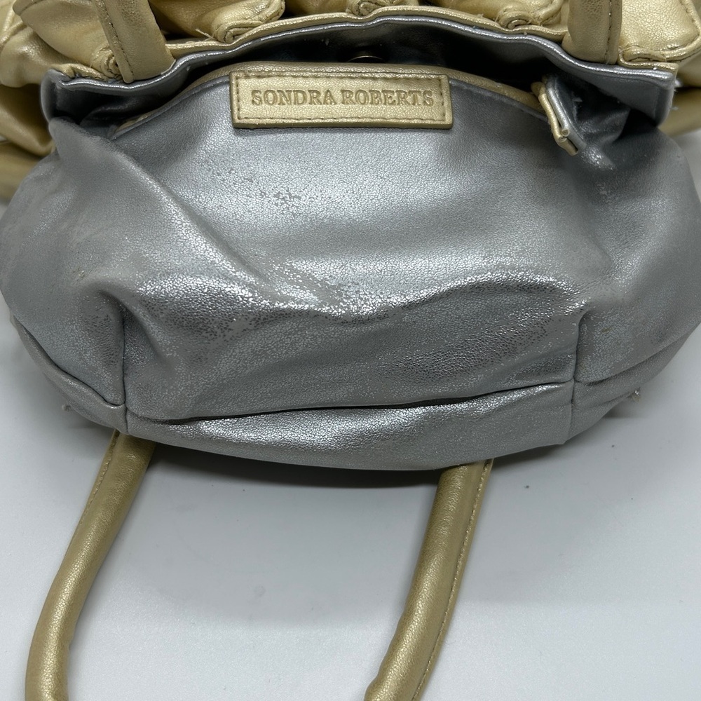 Elegant SONDRA ROBERTS Gold Ruffle Handbag - Picture 11 of 11